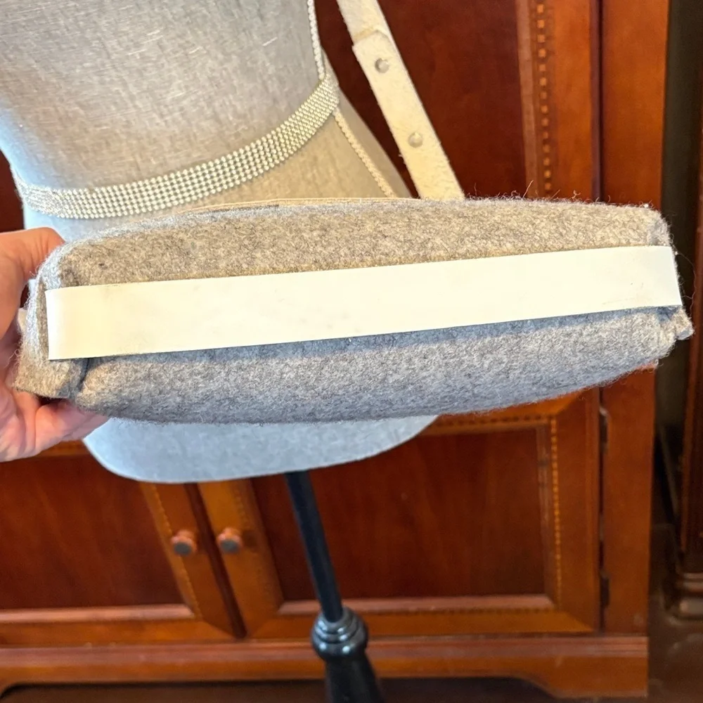 Stylish White and Gray Crossbody Bag